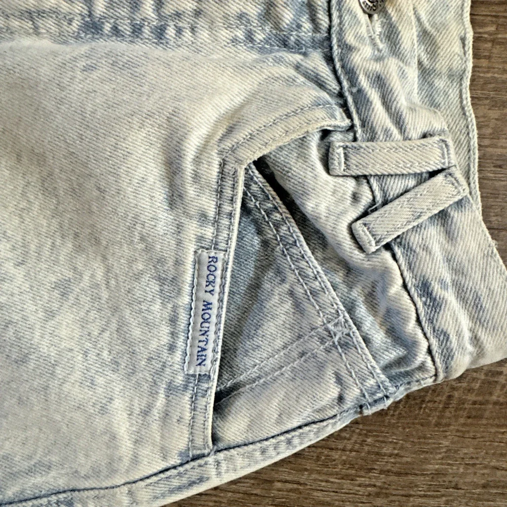 Vtg Rocky Mountain Bare Back Jeans Women Sz 29/9 Acid Wash‎ Cotton High Rise Mom